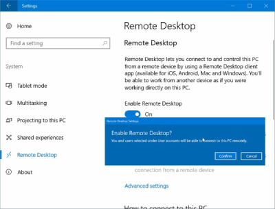  remote desktop در ویندوز 10, کنترل کامپیوتر از راه دور